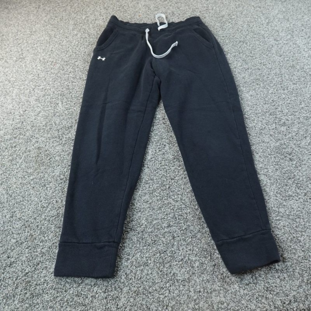 Under Armour Sweatpants Mens M Black Loose Warmup Drawstring Jogger Workout Gym